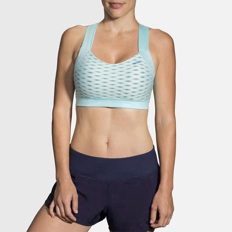 Brooks Uplift Crossback Australia - Women's Running Bra - Blue (823609-VFW)